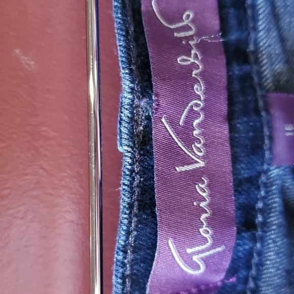 Gloria Vanderbilt AMANDA Dark Blue Straight Jeans SIZE 16 - Picture 2 of 10